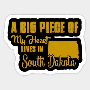 A Big Piece Of My Heart Lives In South Dakota Sticker